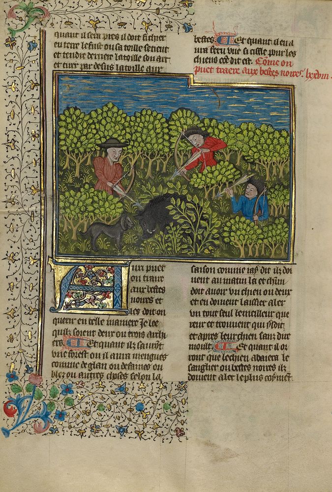 Archers Shooting at a Wild Boar