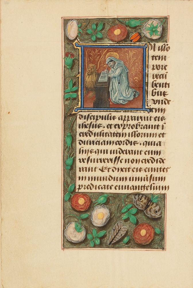 Initial I: Saint Mark by Master of the Dresden Prayer Book