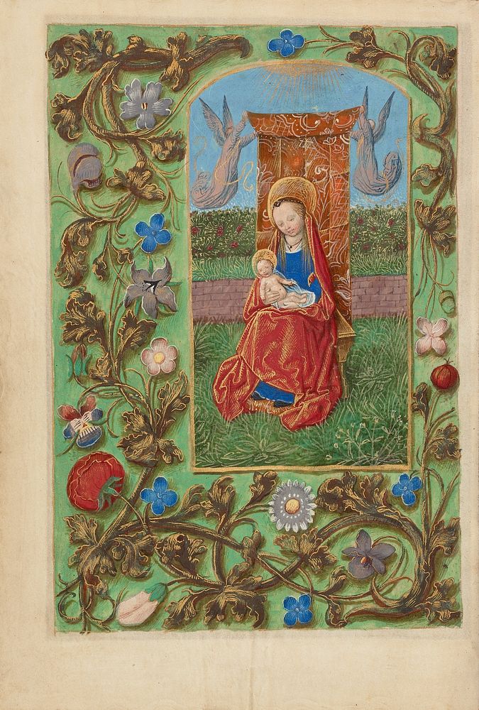 The Virgin and Child Enthroned by Master of the Dresden Prayer Book