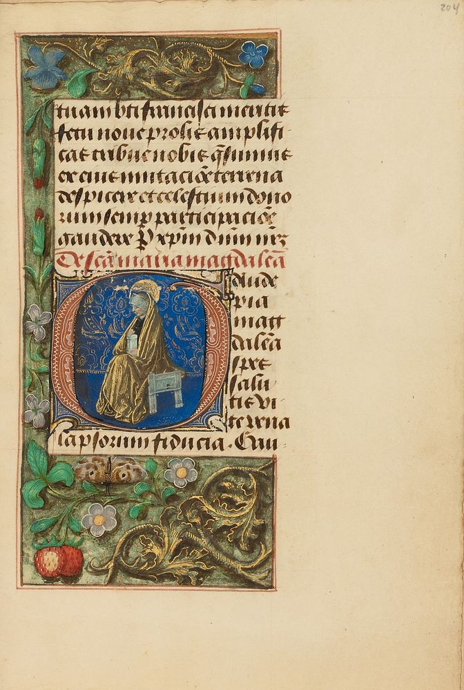 Initial G: Mary Magdalene by Master of the Dresden Prayer Book