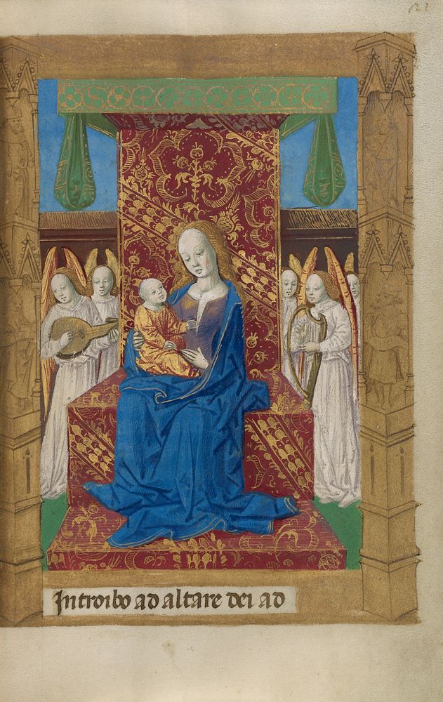 The Virgin and Child Enthroned by Master of Guillaume Lambert