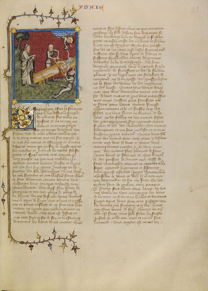 Isaiah being Sawn in Two by Master of Jean de Mandeville