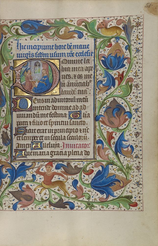 Initial D: The Annunciation by Master of the Lee Hours
