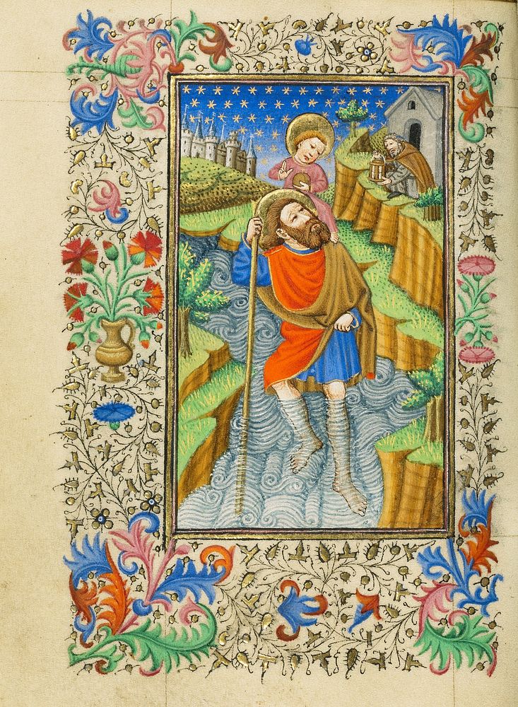 Saint Christopher Carrying the Christ Child by Master of Sir John Fastolf
