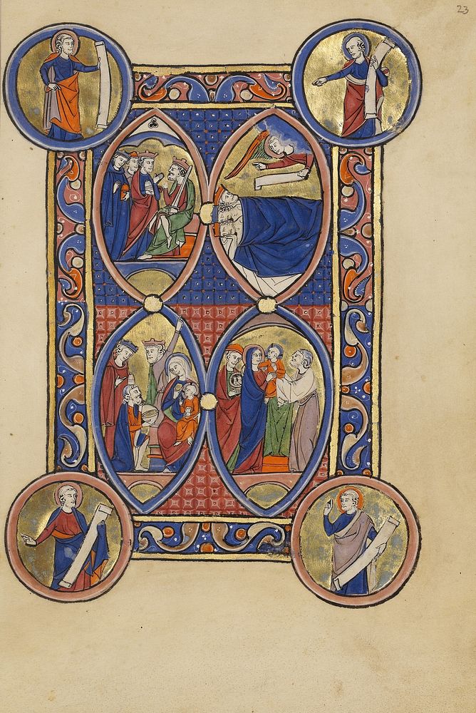 The Magi Before Herod; The Adoration of the Magi; The Dream of the Magi; The Presentation in the Temple