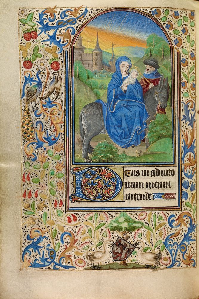 The Flight into Egypt by Master of Jacques of Luxembourg