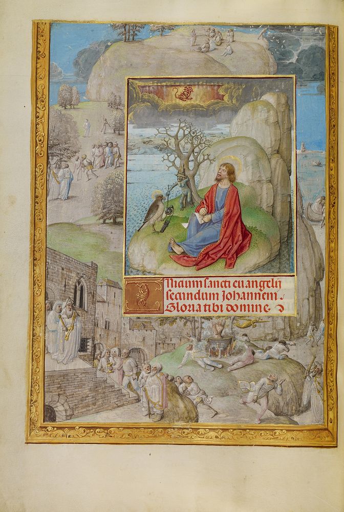 Saint John on Patmos by Master of the Lübeck Bible