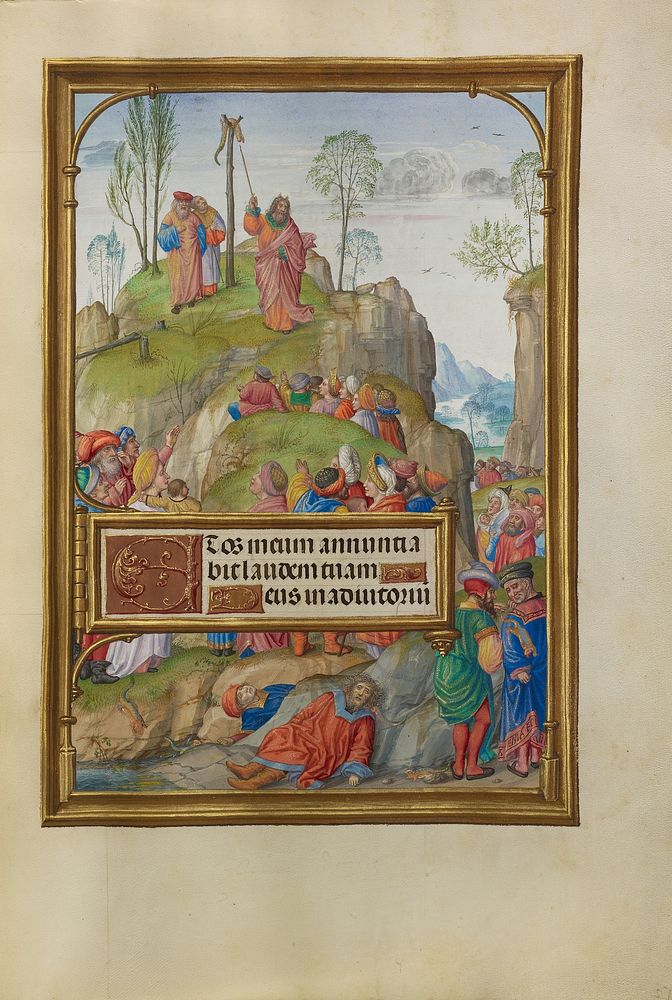 Moses and the Brazen Serpent by Master of James IV of Scotland