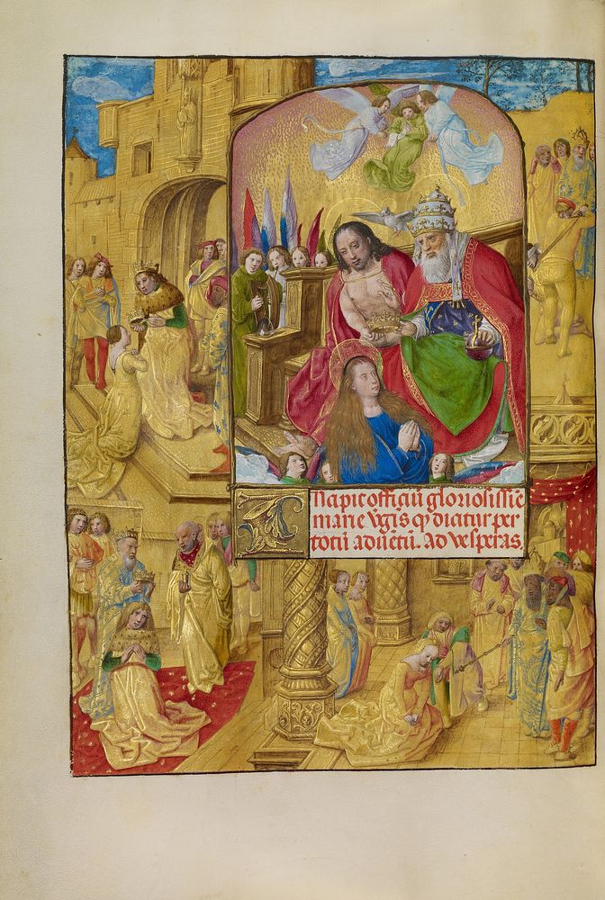 The Coronation of the Virgin by Master of the Lübeck Bible