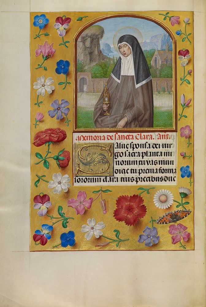 Saint Clara with a Monstrance by Master of the First Prayer Book of Maximilian