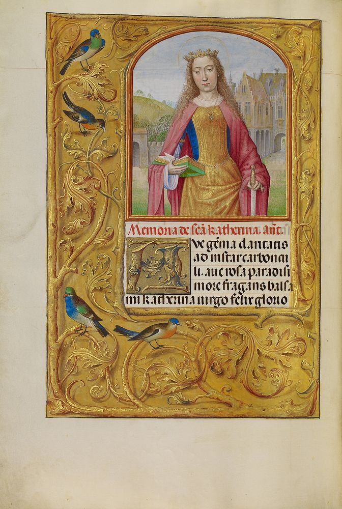 Saint Catherine with a Sword and a Book by Master of the First Prayer Book of Maximilian
