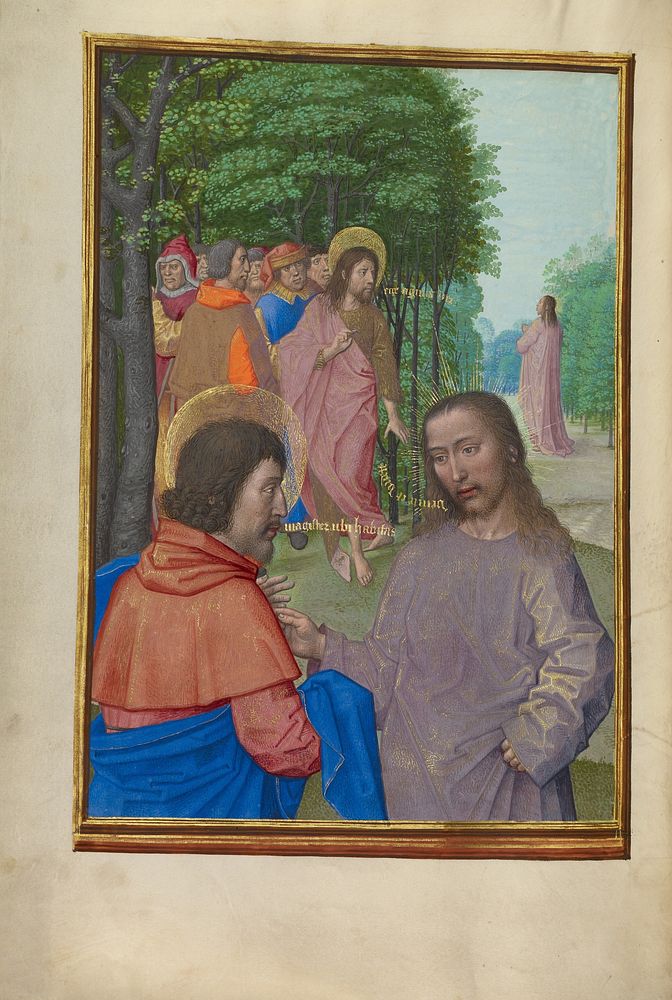 Saint John the Baptist Preaching and Christ with the Apostles by Master of the First Prayer Book of Maximilian