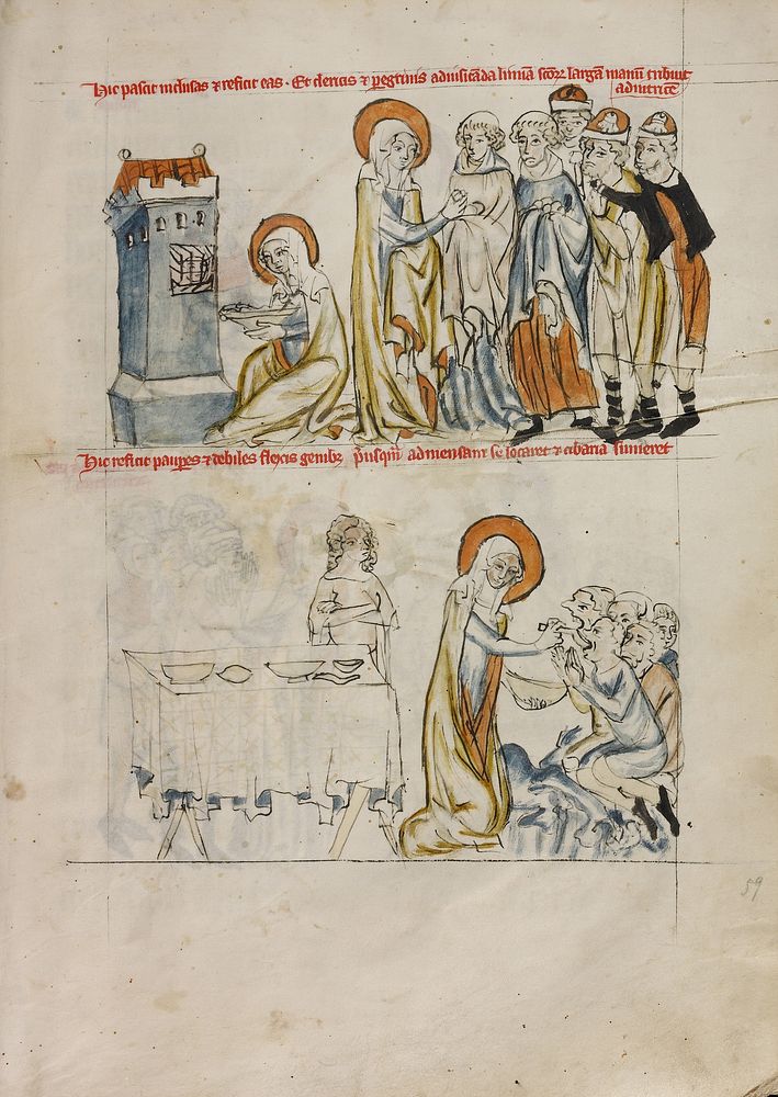Saint Hedwig Feeding the Imprisoned and Caring for Pilgrims; Saint Hedwig Feeding the Poor and the Infirm