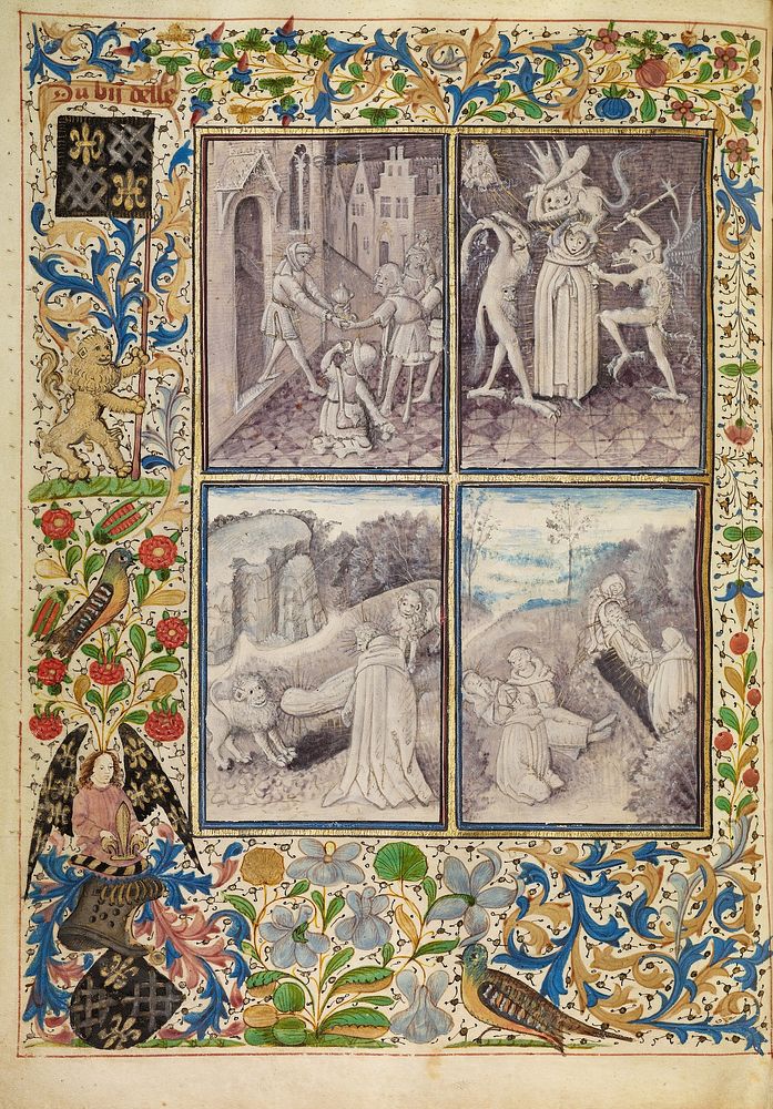 Saint Anthony Giving his Belongings to the Poor; Anthony Tormented by Demons; Anthony Burying Paul in the Desert; The Death…
