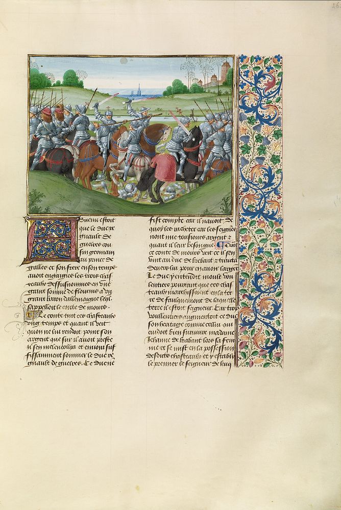 The Battle between the Duke of Jülich and Gelders and the Duke of Brabant by Master of the Getty Froissart