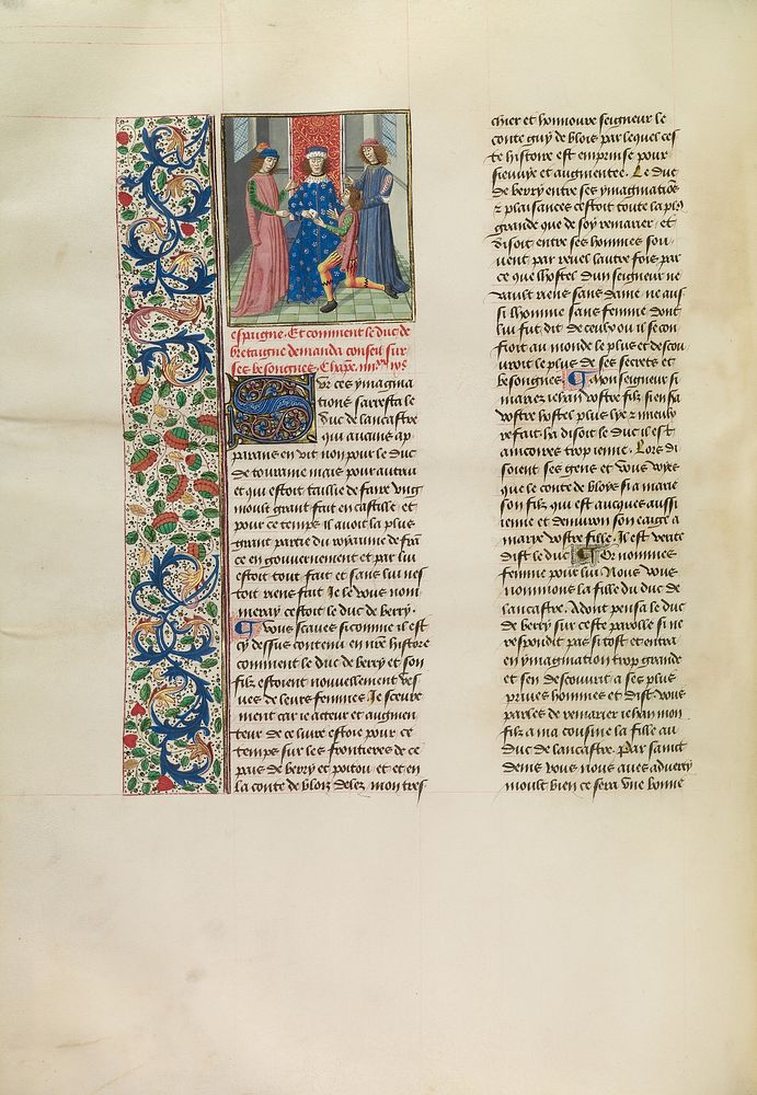 John of Gaunt Giving a Letter from the Duke of Berry to a Messenger by Master of the Copenhagen Caesar