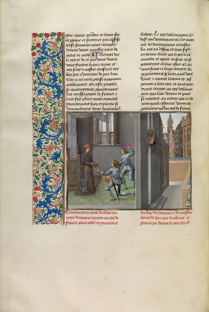 The Count de Blois Sending an Army to Support the King of France by Master of the Getty Froissart