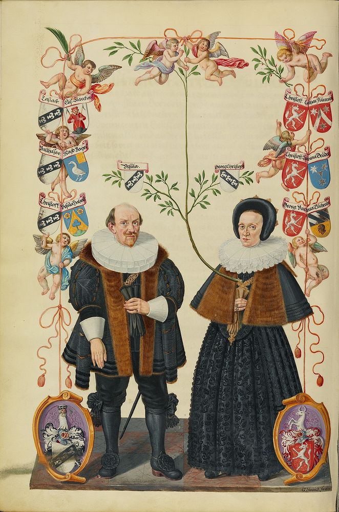 The Twenty-Seventh Generation, Christoph Derrer and His Second Wife Ursula Scheuerlin by Georg Strauch