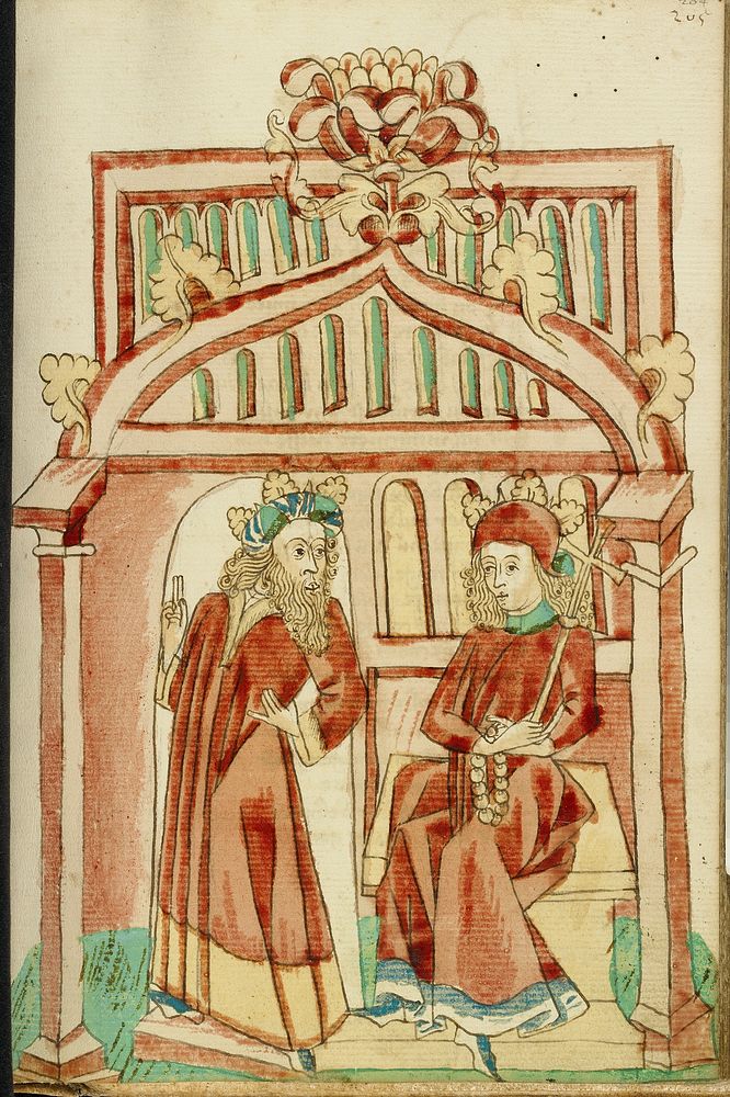 King Avenir Leaving the Enthroned Josaphat by Hans Schilling and Diebold Lauber