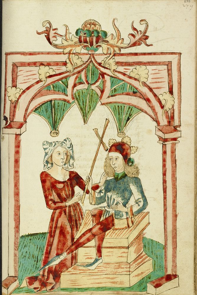 A Woman Touches the Hair of the Enthroned Josaphat by Hans Schilling and Diebold Lauber