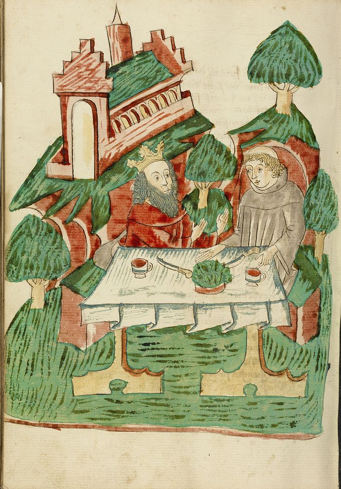 Josaphat and Barlaam Share a Meal by Hans Schilling and Diebold Lauber