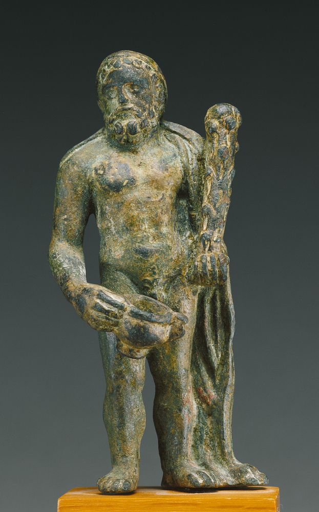Statuette of Herakles Holding a Kantharos