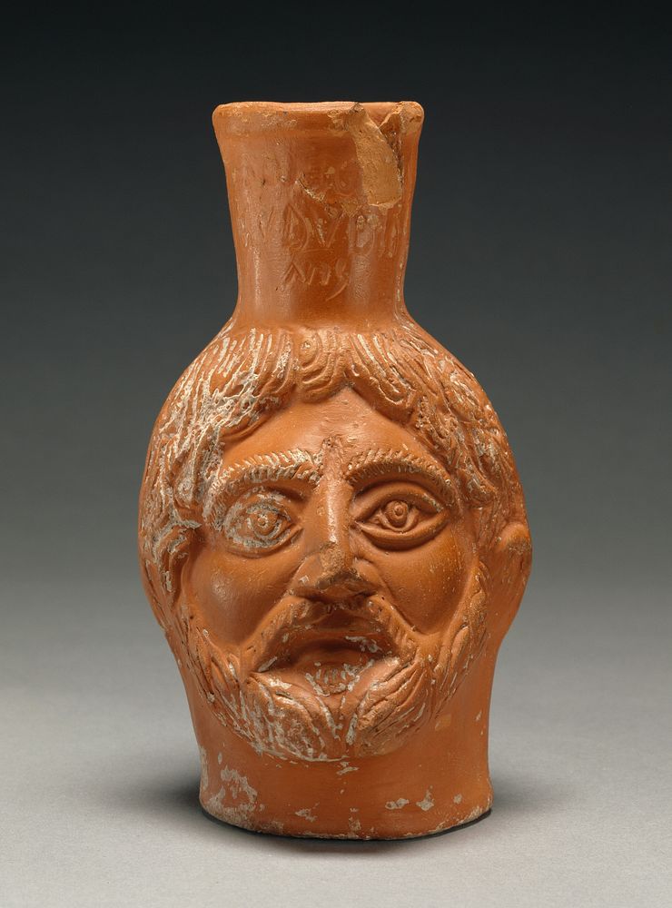 Red-Slip Head Vase by Gududio