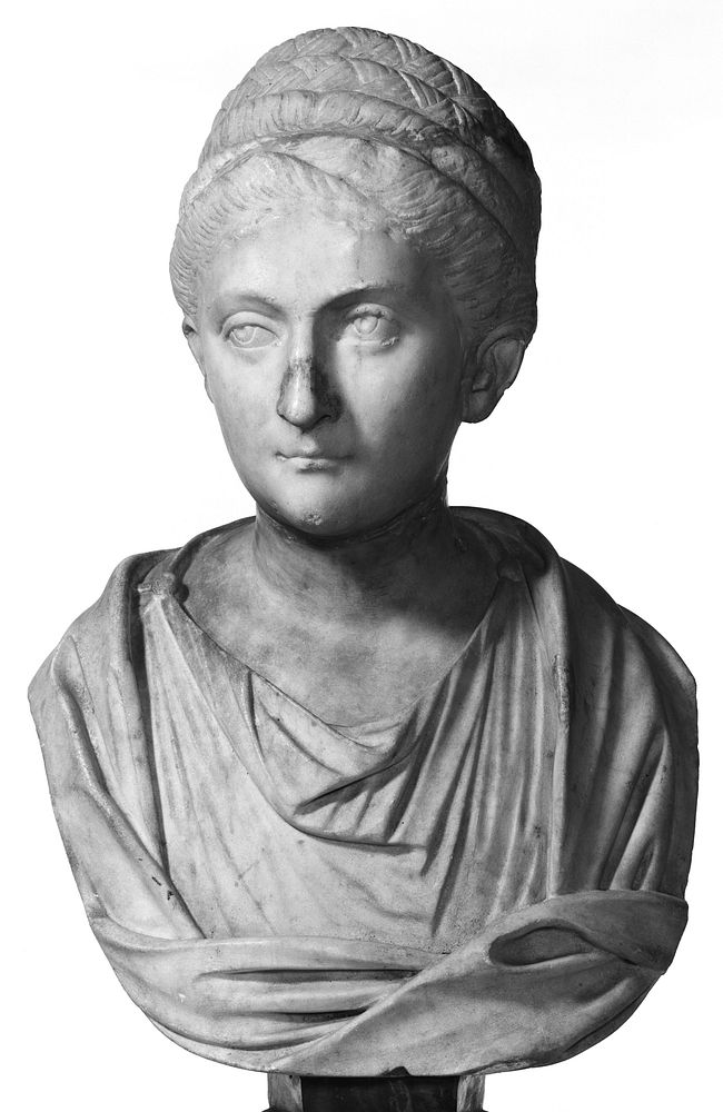 Portrait Head of a Female Figure on an 18th Century Bust