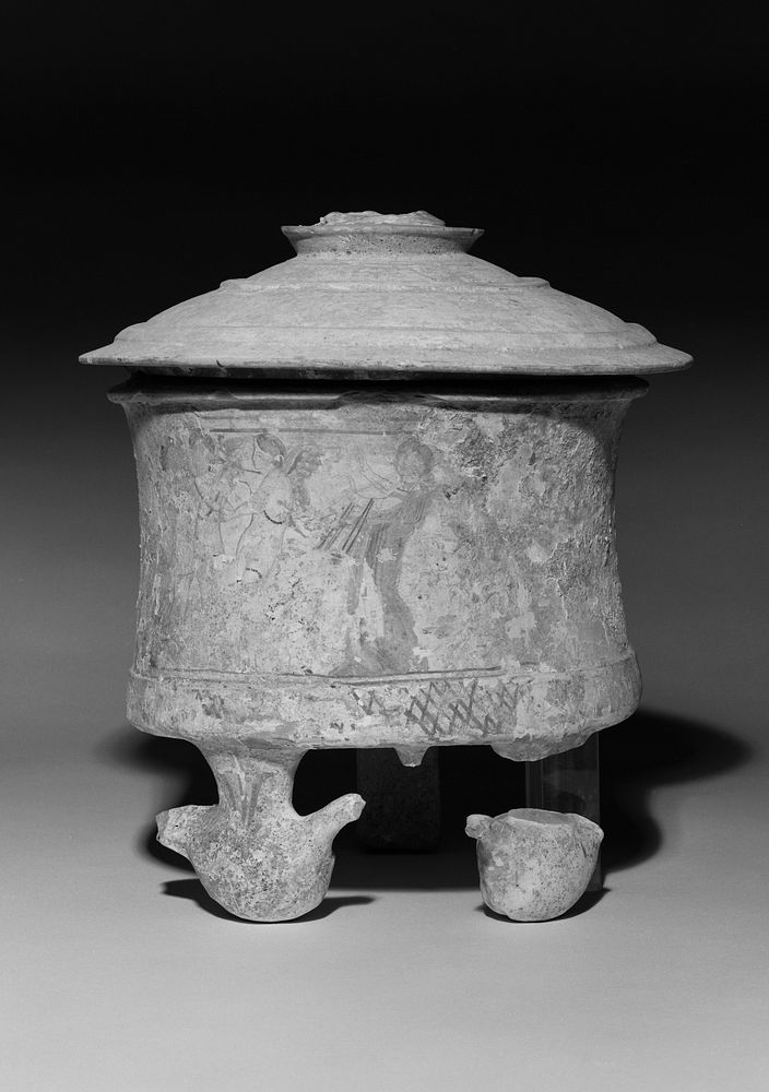Fragmentary Canosan Pyxis with Lid