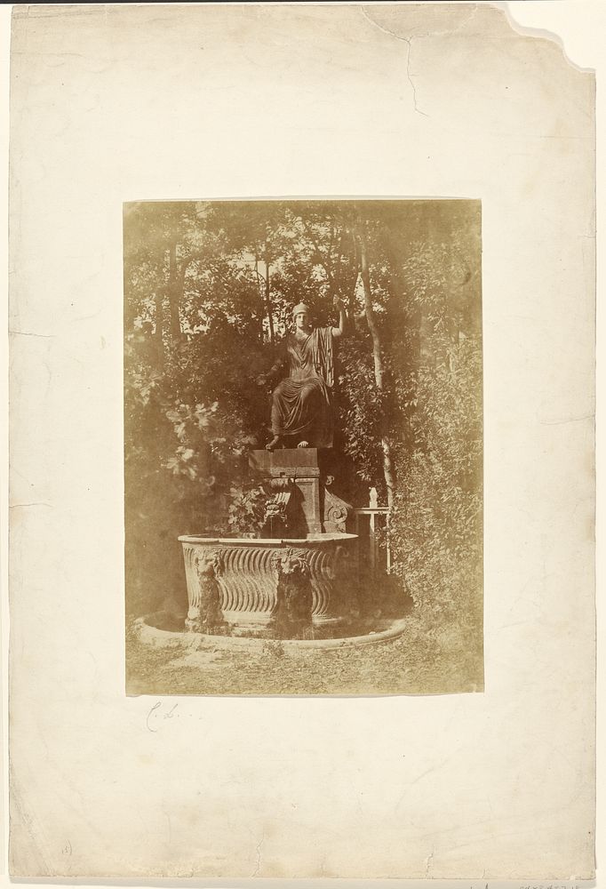 Statue of Minerva above a fountain, Rome by Sir Coutts Lindsay
