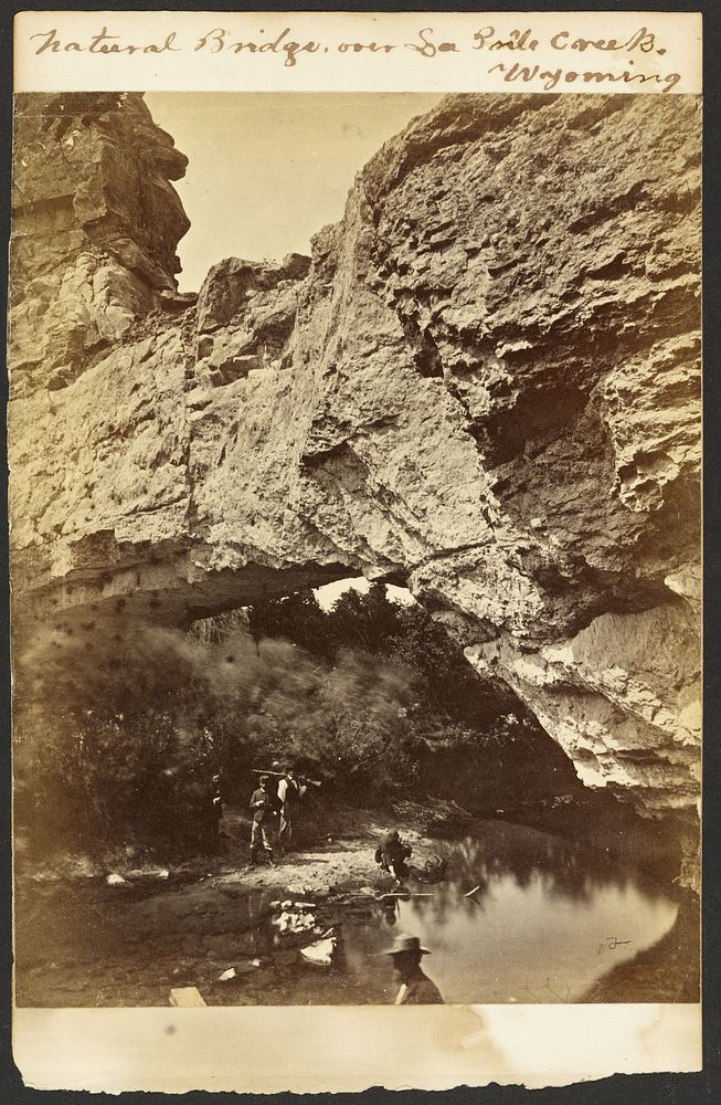 Natural Bridge, From Above, La Prêle Canyon, Wyoming by William Henry Jackson