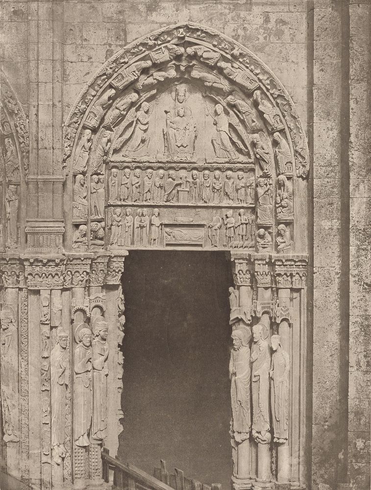 Chartres Cathedral, Royal Portal (The Incarnation Portal), South Lateral Doorway by Charles Nègre