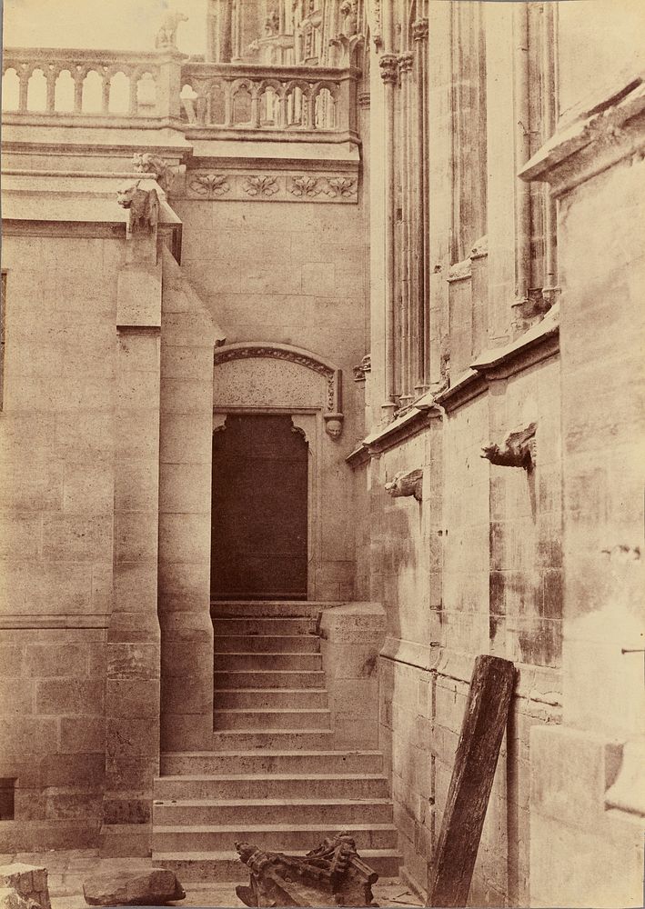 Entrance to the Sacristy, Notre-Dame, Paris by Charles Nègre