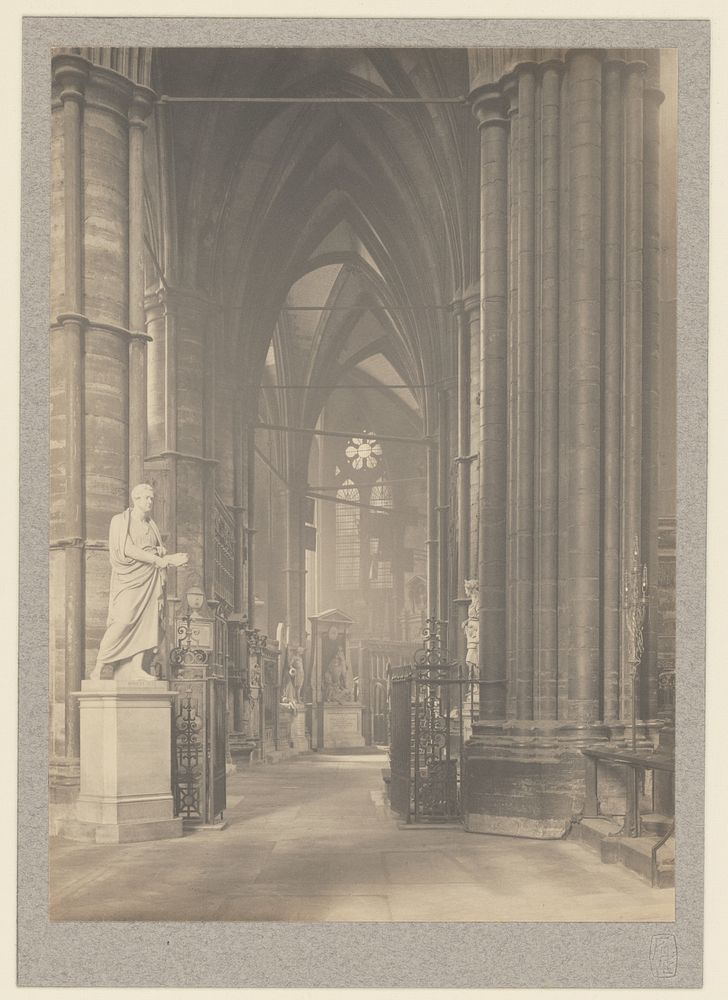 Westminster Abbey, North Ambulatory to East from the North Transept by Frederick H Evans