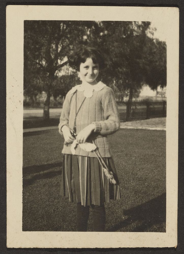 Girl in Striped Skirt by Louis Fleckenstein