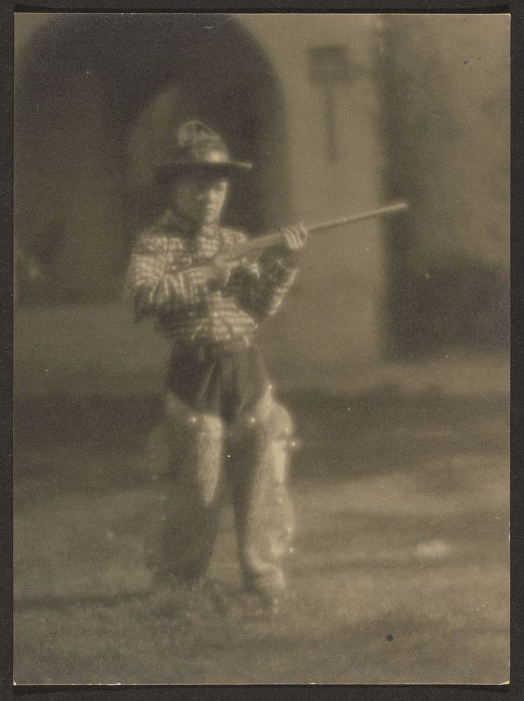 Little Boy in Cowboy Outfit by Louis Fleckenstein