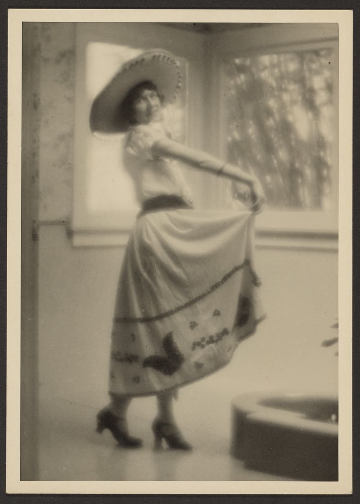 Woman Posing in Mexican Outfit by Louis Fleckenstein and Winstead Bros