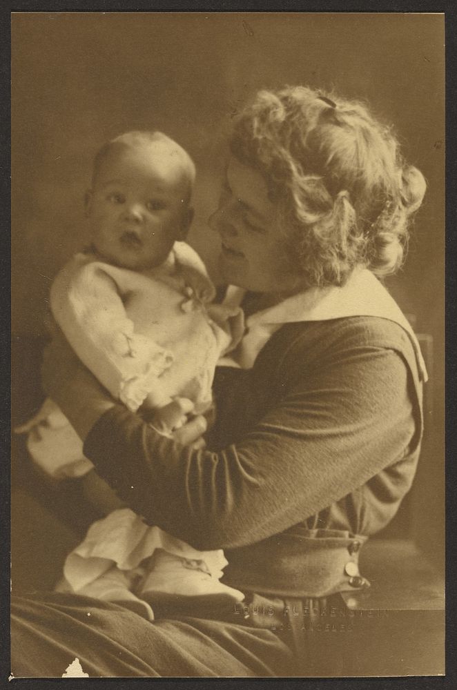 Portrait of Mother Smiling at Child by Louis Fleckenstein