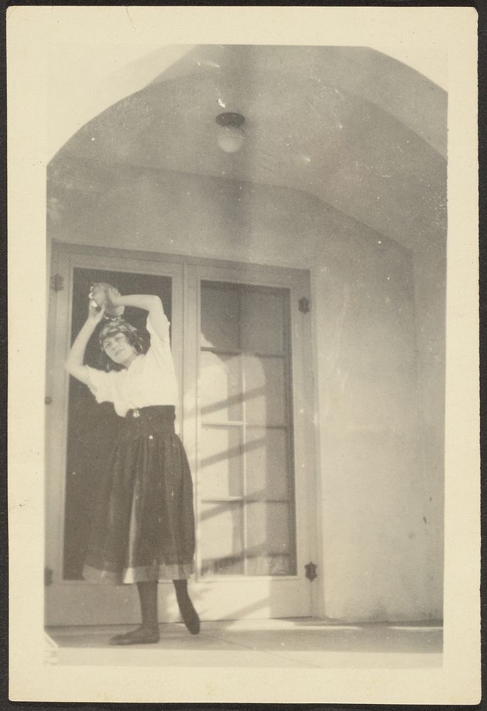 Woman as Gypsy with Tambourine by Louis Fleckenstein