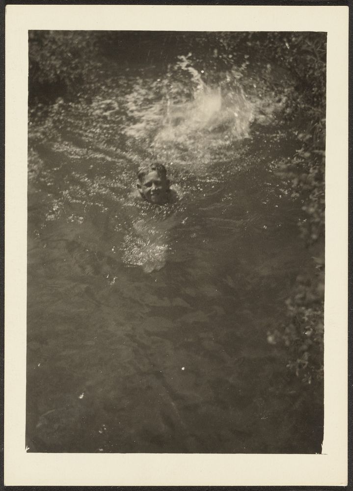 Swimming in Creek by Louis Fleckenstein