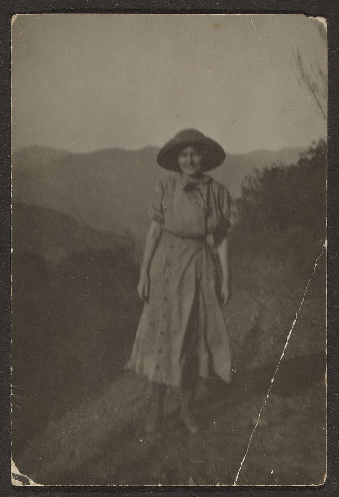 Florence Standing on Mountainside by Louis Fleckenstein