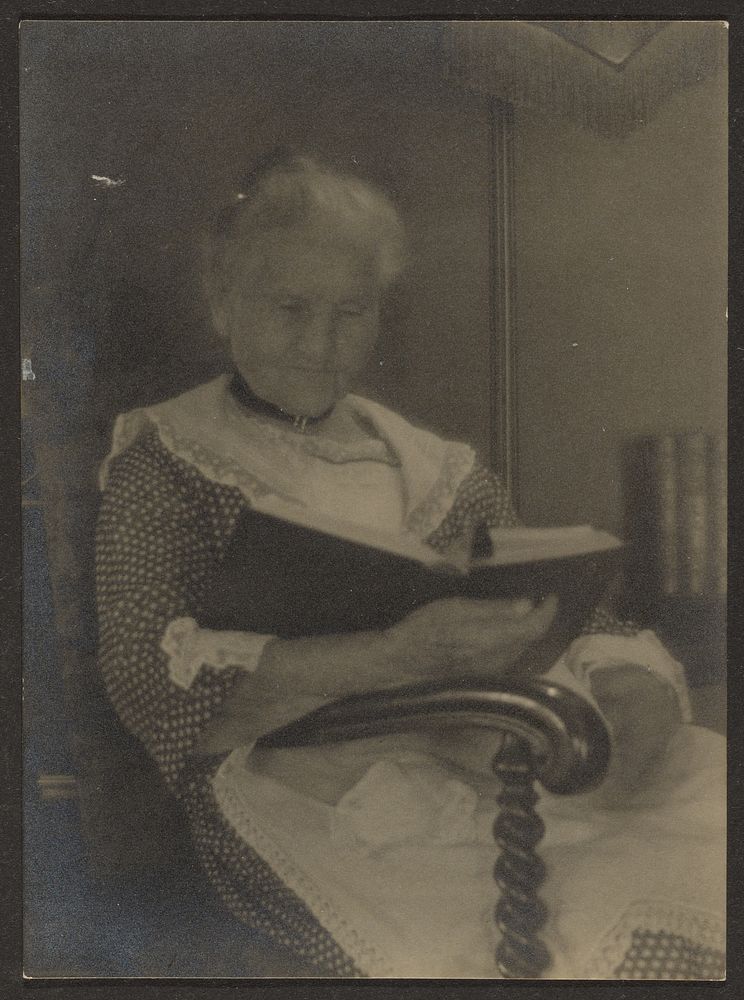 Old Woman Reading Book by Louis Fleckenstein