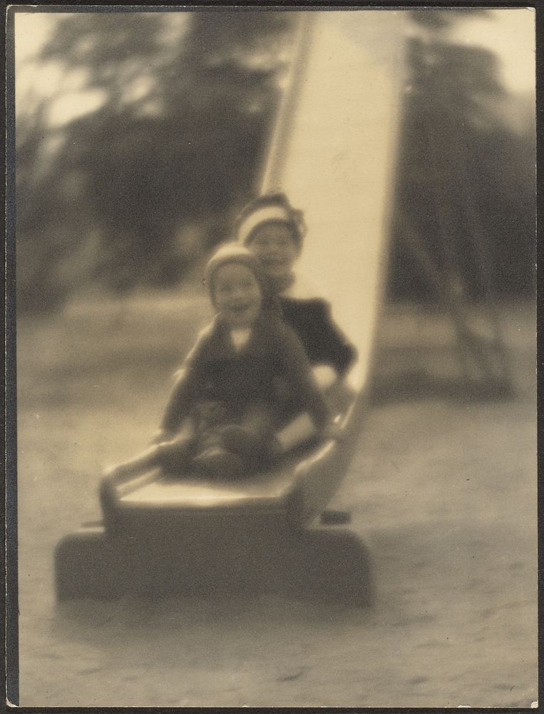 Children on Slide by Louis Fleckenstein
