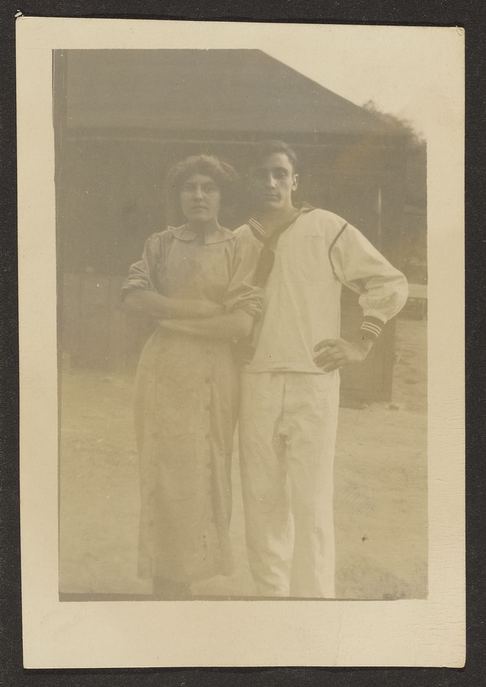 Florence and Man in Navy Uniform by Louis Fleckenstein