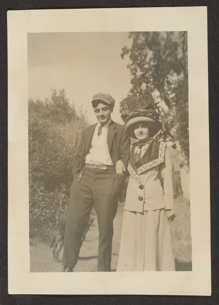 Florence and Young Man in Orchard by Louis Fleckenstein