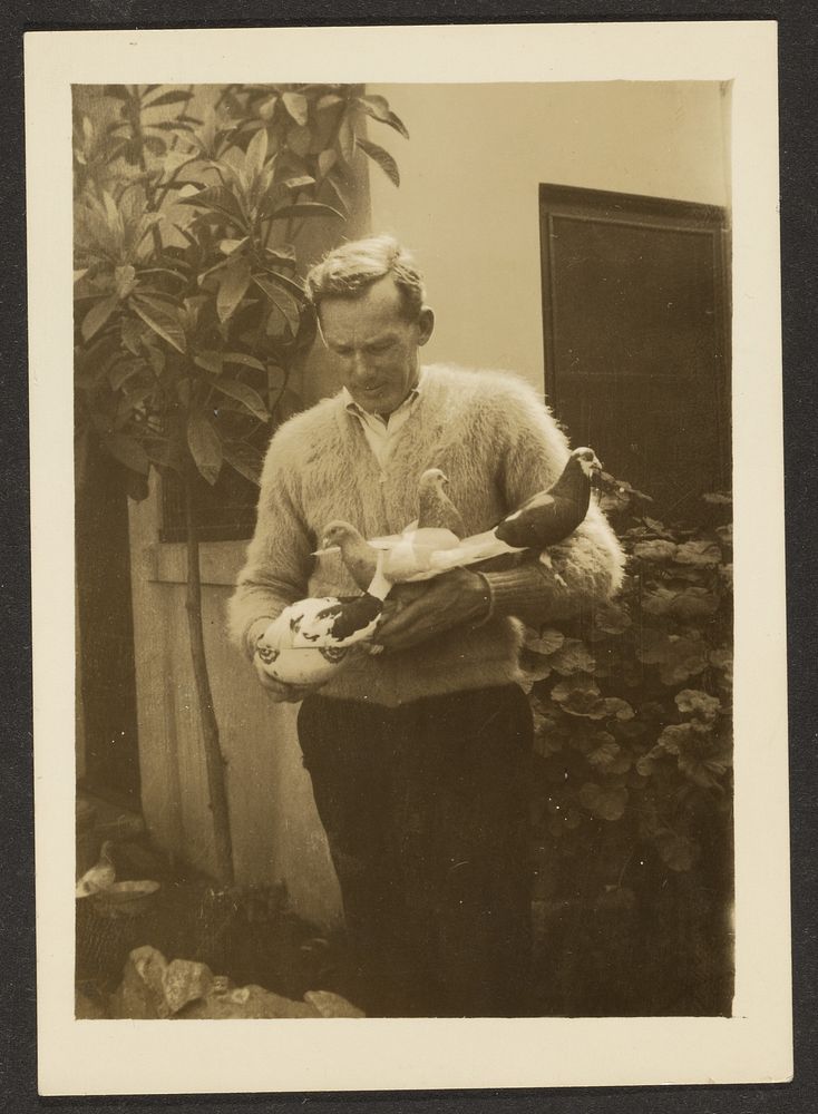 Man with Pigeons by Louis Fleckenstein