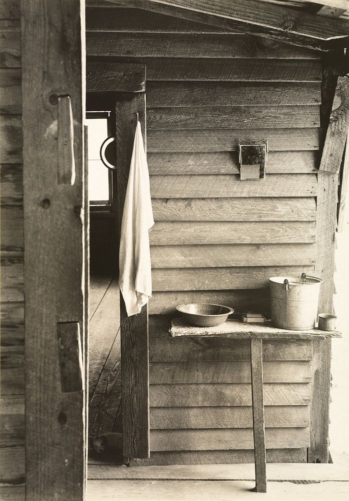 Washroom in the Dog Run of the Burroughs Home, Hale County, Alabama by Walker Evans