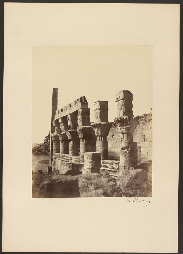 Columns of the Temple of Isis. Philae by Henry Cammas