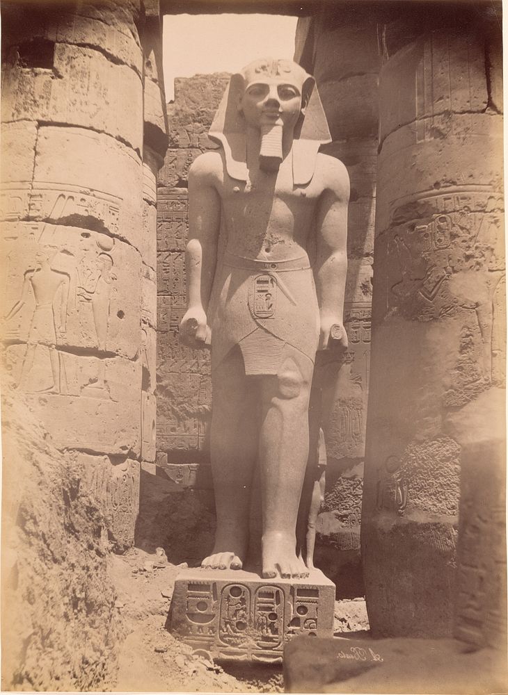 Luxor. Statue de Rameses by Antonio Beato