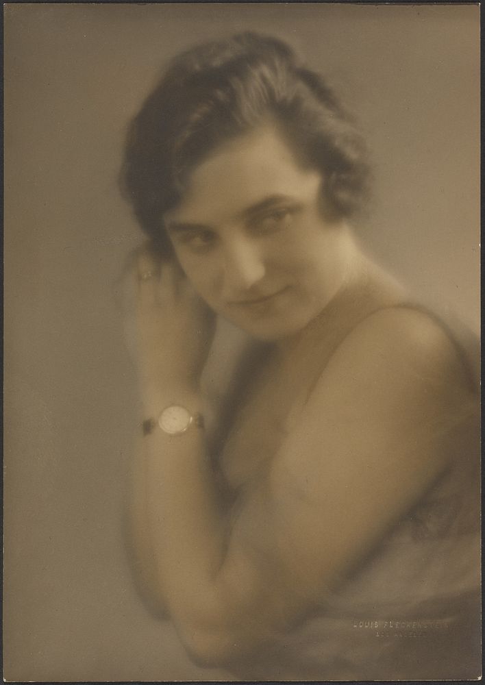 Portrait of a Woman with Watch by Louis Fleckenstein